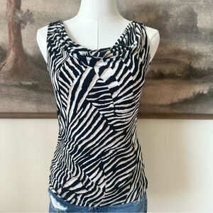 White House Black Market Zebra Pattern Tank Top